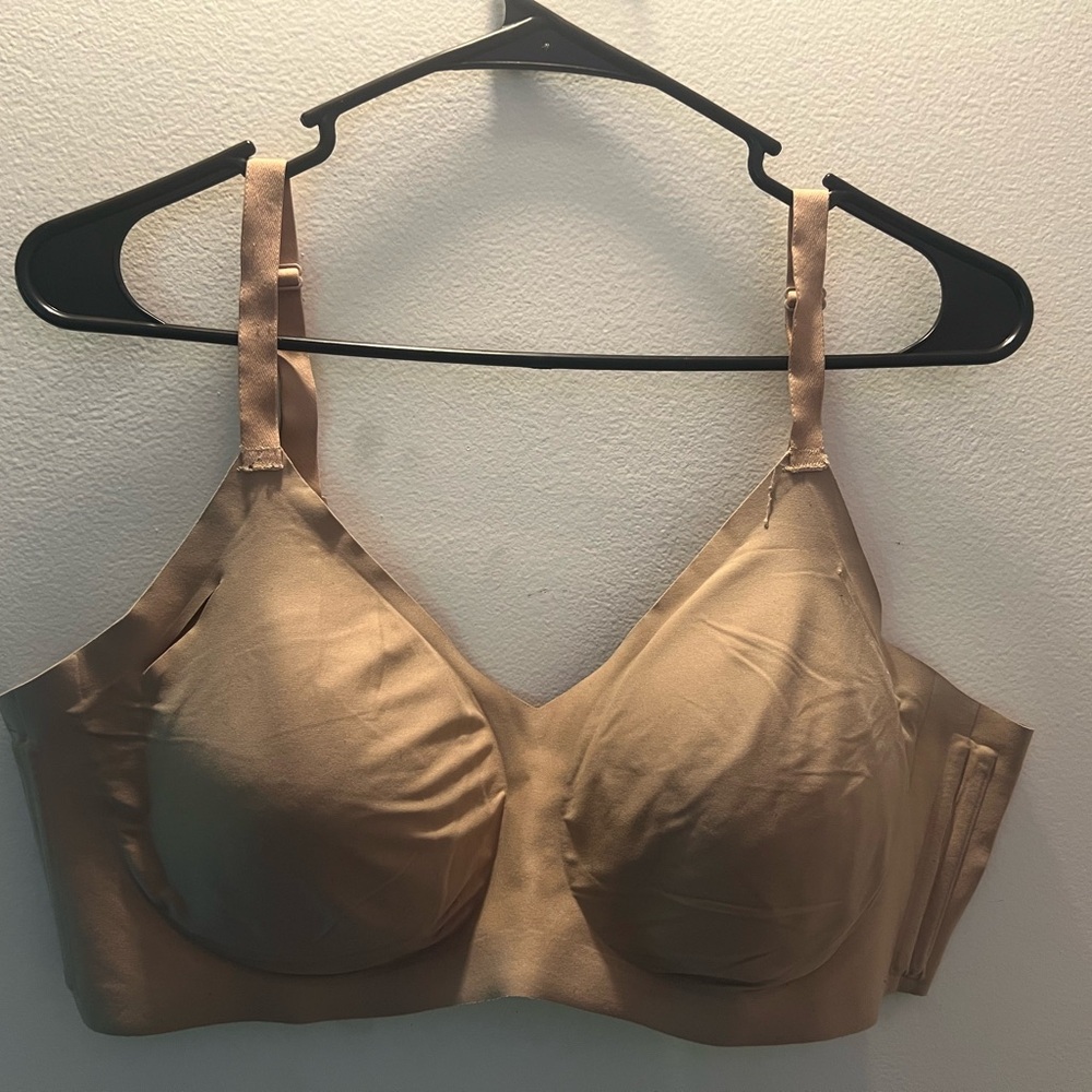 Honeylove Tan Full-Coverage Bra with Adjustable Straps